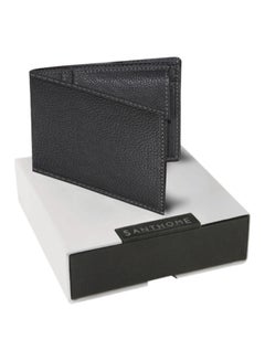 Buy Bi-Fold Leather Wallet Black in Saudi Arabia