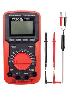 Buy 5-In-1 Digital Multimeter Red/Black in UAE