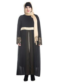 Buy Long Sleeve Abaya Black in UAE