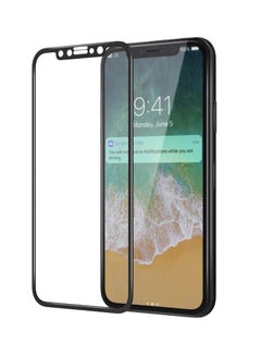 Buy Tempered Glass Screen Protector For Apple iPhone X Black in Saudi Arabia