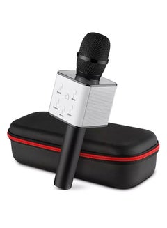 Buy Q7 Bluetooth Karaoke Microphone With Speaker wireless-microphone-black Black/White in UAE