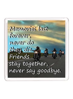 Buy Dubai Friendship Quote Magnet White/Light Blue/Grey in UAE