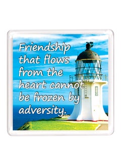 Buy Dubai Friendship Quote Magnet White/Blue/Green in UAE