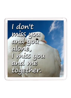 Buy Dubai Love Friendship Quote Magnet White/Blue in UAE