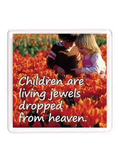 Buy Dubai Children Quote Magnet White/Orange/Green in UAE