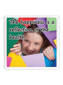 Buy Dubai Health Happiness Quote Magnet Black/Purple/Blue in UAE