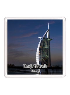 Buy Dubai Souvenir Quote Magnet Burj Al Arab Blue/White in UAE