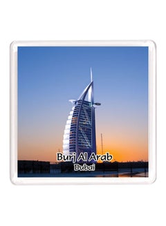 Buy Dubai Souvenir Quote Magnet Burj Al Arab Blue/White/Yellow in UAE