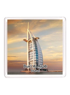 Buy Dubai Souvenir Quote Magnet Burj Al Arab White/Blue in UAE