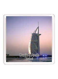 Buy Dubai Souvenir Quote Magnet Burj Al Arab White/Blue in UAE