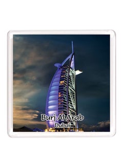 Buy Dubai Souvenir Quote Magnet Burj Al Arab Purple/Blue in UAE