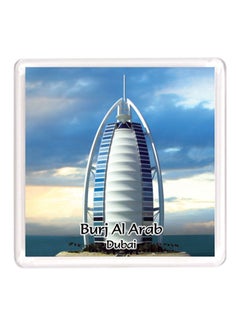 Buy Dubai Souvenir Quote Magnet Burj Al Arab White/Blue in UAE