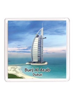 Buy Dubai Souvenir Quote Magnet Burj Al Arab White/Blue/Green in UAE