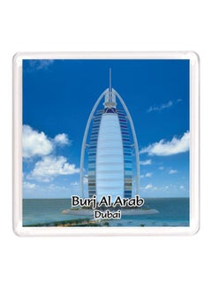 Buy Dubai Souvenir Quote Magnet Burj Al Arab White/Blue in UAE