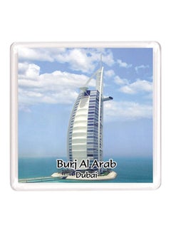 Buy Dubai Souvenir Quote Magnet Burj Al Arab White/Blue in UAE