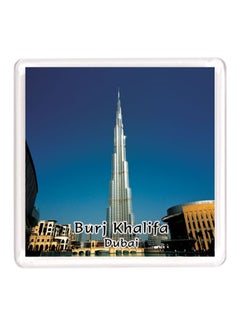 Buy Dubai Souvenir Quote Magnet Burj Khalifa Blue/White/Yellow in UAE