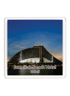 Buy Dubai Souvenir Quote Magnet Jumeirah Beach Hotel Black/Blue/White in UAE