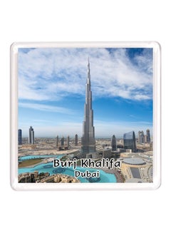 Buy Dubai Souvenir Quote Magnet Burj Khalifa White/Blue/Black in UAE