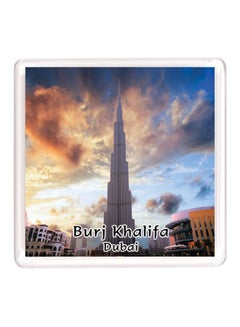 Buy Dubai Souvenir Quote Magnet Burj Khalifa White/Blue/Yellow in UAE