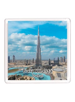 Buy Dubai Souvenir Quote Magnet Burj Khalifa Blue/White/Black in UAE