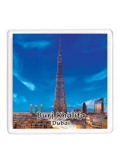 Buy Dubai Souvenir Quote Magnet Burj Khalifa Blue/White/Silver in UAE