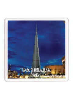 Buy Dubai Souvenir Quote Magnet Burj Khalifa Dark Blue/Silver in UAE