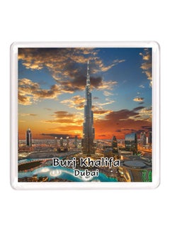 Buy Dubai Souvenir Quote Magnet Burj Khalifa Black/Orange/Silver in UAE