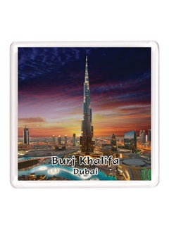 Buy Dubai Souvenir Quote Magnet Burj Khalifa Black/Blue/Silver in UAE