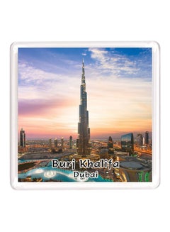 Buy Dubai Souvenir Quote Magnet Burj Khalifa White/Blue in UAE