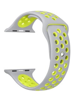 اشتري Sport Watch Band For Apple Watch Grey/Yellow في مصر