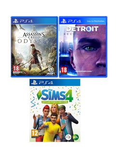 Buy Assassins Creed Odyssey + The Sims 4 + Detroit Become Human - (Intl Version) - playstation_4_ps4 in UAE