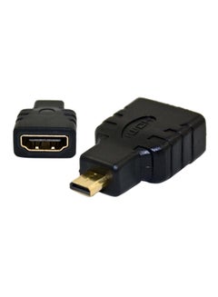 Buy HDMI Female To Micro HDMI Type D Male Converter Adapter Black in Saudi Arabia