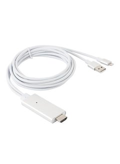 Buy HDTV Cable Adapter For iPhone/iPad 2millimeter White in UAE