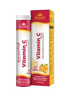 Buy Vitamin C Effervescent Tablets - Orange Flavour - 20 Tabs in UAE