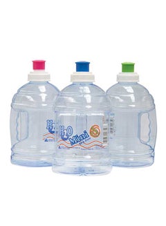 Buy 3-Piece On The Go Mini Water Bottle Clear/Red/Blue in Saudi Arabia