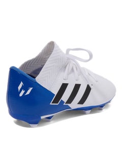 Shop Adidas Kids Nemeziz Messi 18 3 Firm Ground J White Blue Online In Dubai Abu Dhabi And All Uae