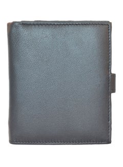 Buy Leather Stitch Detailed Wallet Black in UAE