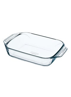 Buy Optimum Rectangular Roaster Clear 35 x 23 x 6.5cm in Saudi Arabia