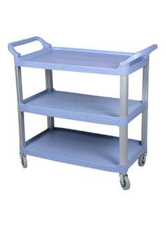 Buy Three Shelves Large ServIng Cart Blue 86 x 42 x 91centimeter in Saudi Arabia