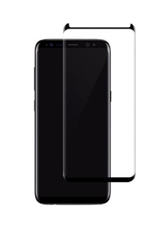 Buy Tempered Glass Screen Guard For Samsung Galaxy S8 Black/Clear in Saudi Arabia