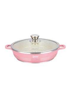 Buy Granite Shallow Cooking Pot Pink 36cm in UAE