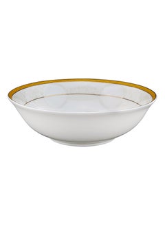 Buy Palazzo Porcelain Bowl White/Gold 6inch in UAE