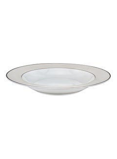 Buy Platinum Soup Plate White/Gold 9inch in UAE