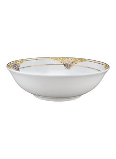 Buy Prestige Porcelain Bowl White/Gold 6inch in UAE