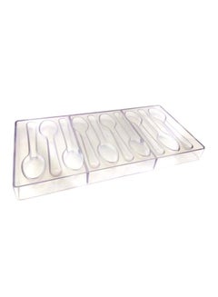 Buy Spoon Shaped Chocolate Moulding Tray Clear 2x13x27centimeter in Saudi Arabia