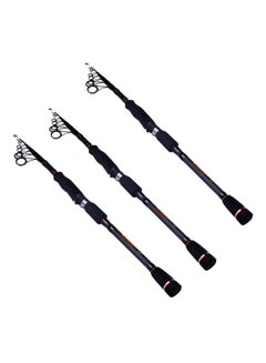 Buy 3-Piece Portable Carbon Fiber Telescopic Fishing Rod With Spinning Fish Pole 1.8meter in UAE