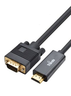 Buy VGA To HDMI Data Sync And Charging Cable Black in Saudi Arabia