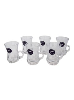Buy 6-Piece Tea Cup Set Clear 19x9x12centimeter in UAE