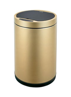 Buy Sensor Opening Round Trash Bin Gold 35Liters in UAE