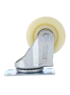 Buy Heavy Duty Double Ball Bearing Swivel Caster Wheel Silver/White 75mm in Saudi Arabia